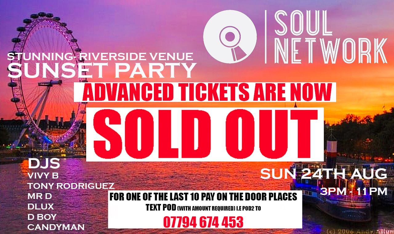 Soul Network Summer Party - By the River Brand New Venue